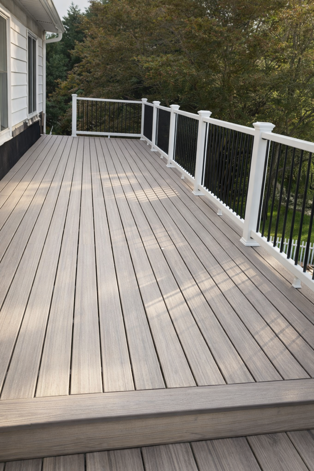 Deck installation project in Long Island